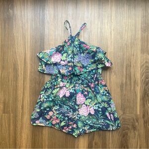 Janie and Jack Cotton‎ Floral Romper Girls 5
